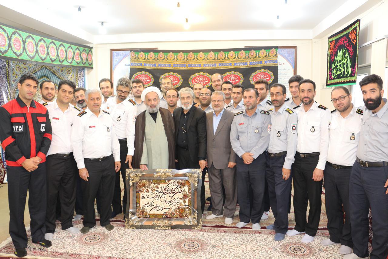 حضور پر برکت امام جمعه محترم بابل در سازمان آتش نشانی به مناسبت 7 مهر